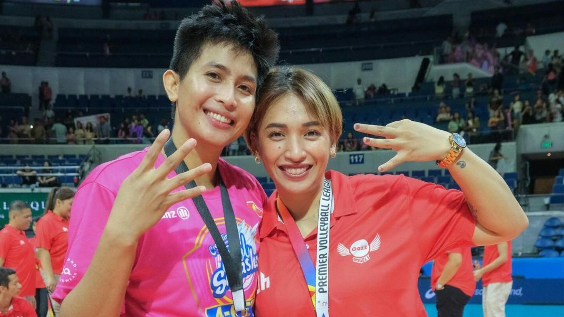 Couple Goals: Creamline’s Pangs Panaga and Petro Gazz’ Michelle Morente set the bar higher in love and volleyball
